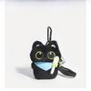 Cute Fish Black Cat Doll Keychain Bib Strawberry Doll Bag Pendant Wings Car Key Ring School Bag Decoration