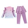 2026 Girls' Mermaid Two-Piece Long Sleeve Swimsuit for Kids, CPC Certified