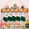 3/5pcs Red Green Christmas Knit Socks Xmas Candy Case Christmas Cutlery Cover Christmas Tree Pendant Latest Year Home Table Ornament