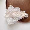 1 шт. Повязка на голову для новорожденной девочки во французском стиле с кружевом, ретро, сетчатая марля, вышивка, цветочный принт, головной убор для младенца, реквизит для фотосъемки
