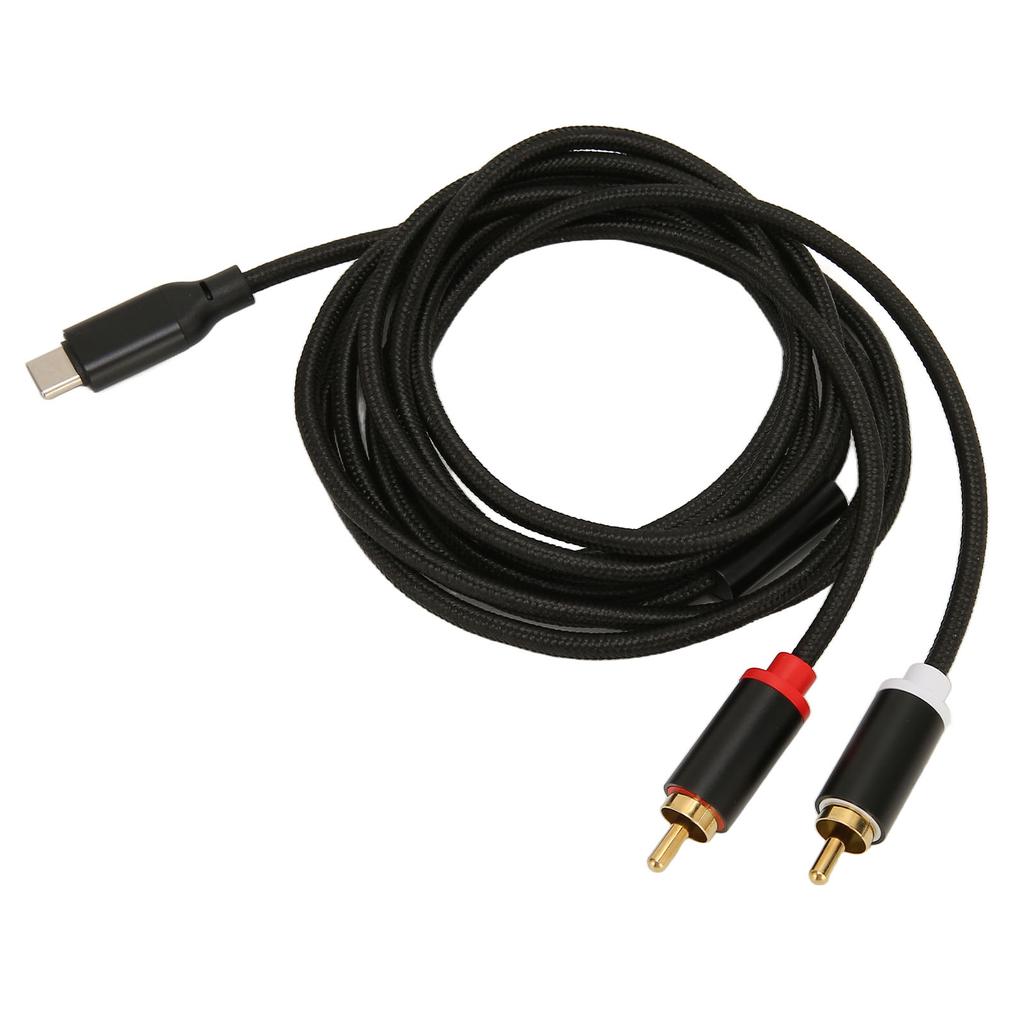 Тип C к 2RCA Мужской кабель HiFi стерео позолоченный звуковой адаптер шнур для телефона планшета автомобильного радио