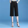 2022 New Spring Summer Korean Stytle Women Cropped Trousers Casual High Waist Women Fashion Loose Wide Leg Pants Shorts Pockets