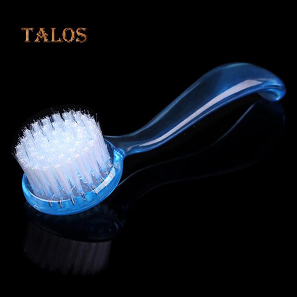 1шт пластиковая длинная ручка с круглой головкой для ногтей для удаления пыли щетка для очистки маникюрный инструмент