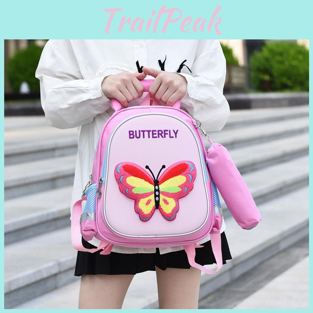 Childrens Dragonfly Butterfly Backpack Large Capacity Layered Storage Zipper