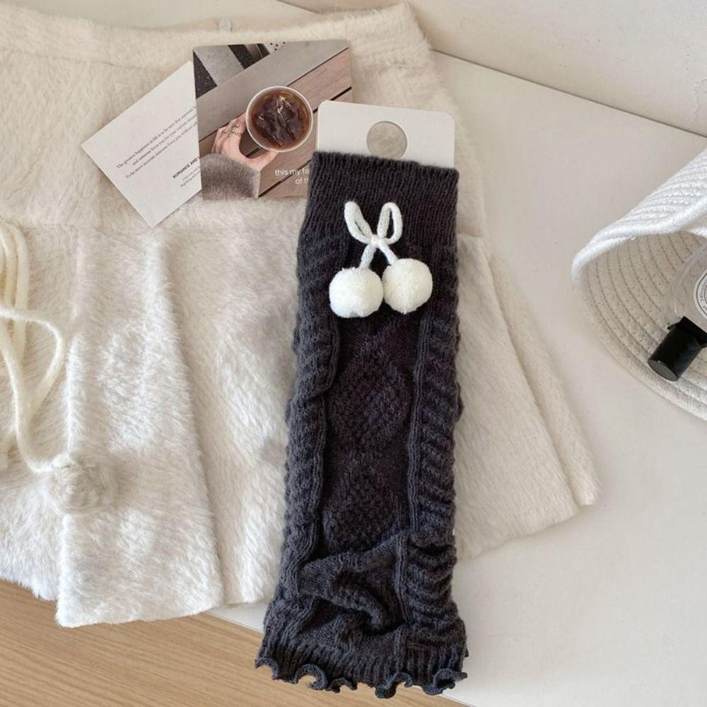 Warm Thermal Leg Warmer Knitted Winter Warm Socks Cozy Long Stockings For Women