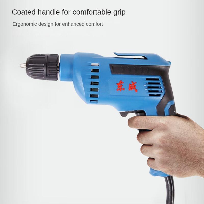 Dongcheng Hand Drill J1Z-FF10-10 Flashlight Rotary Drill Multi-function Household 460w High-power Pistol Drilling Screw