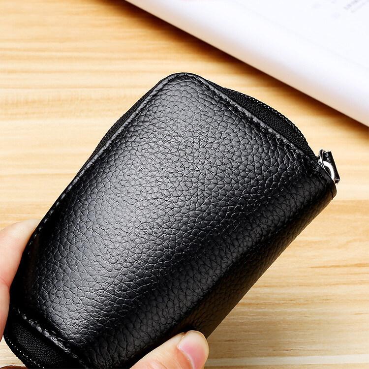 Держатель для кредитных карт из натуральной кожи для мужчин и женщин, держатели для удостоверений личности VIP-карт, тонкая маленькая сумка на молнии, деловой орган, чехол для карт