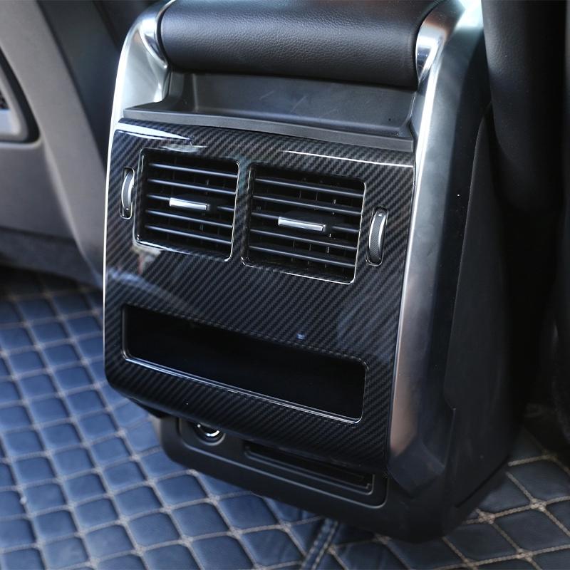 Carbon Fiber Style For Landrover Range Rover Sport 2014-2017 ABS Plastic Rear Row AC Air Outlet Frame Cover Trim Car