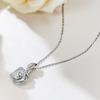New S925 Silver Rose Pendant Necklace, Niche, Exquisite, Fashionable, High-quality, of Wedding Jewelry