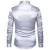 Мужская 2023 Осень Рукав Длинный Блестящая Повседневная Модная Рубашка - Европейский Размер