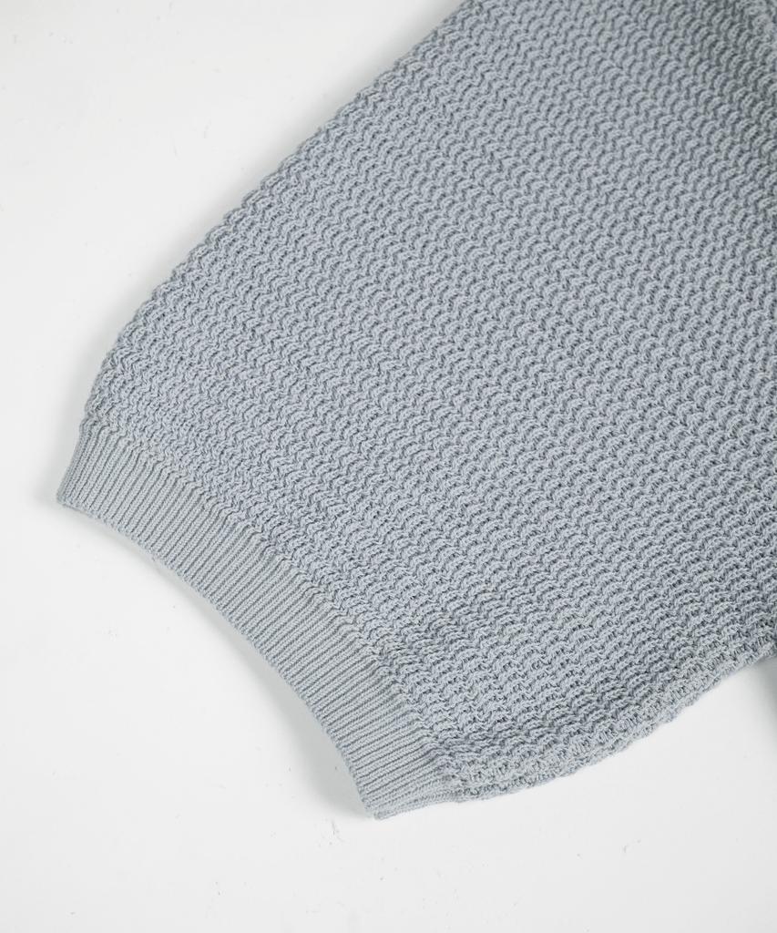 BIRBANTE Summer Washable Essential Round Knit - Sky Grey