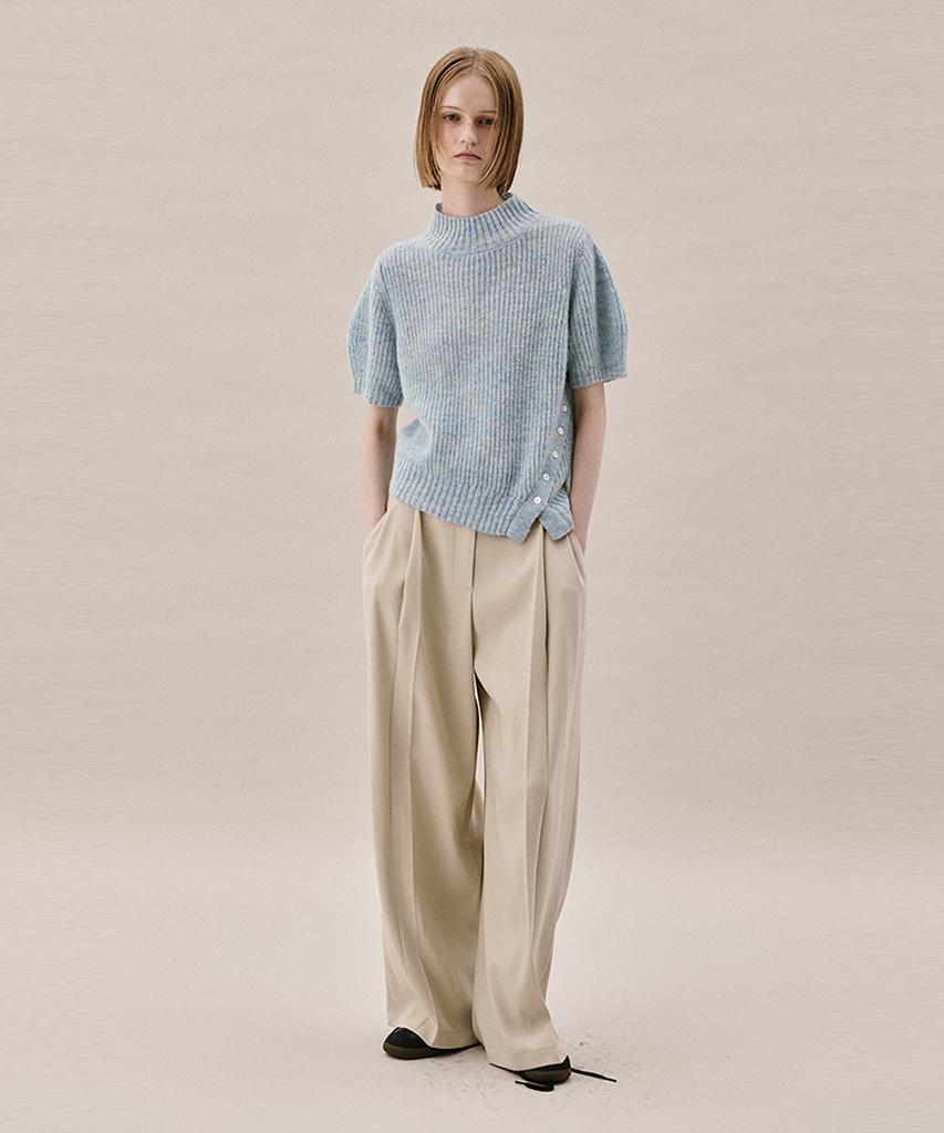 AHWE Half Sleeve Sweater_Sky Blue Melange
