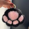 Cat Claw Plush Pendant Keychain - Cute Doll Design for Bags or Cars