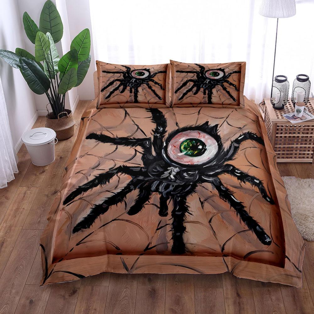 Brown Big Spider Duvet Cover Set King Queen Double Full Twin Single Size Duvet Cover Pillow Case Bed Linen Set