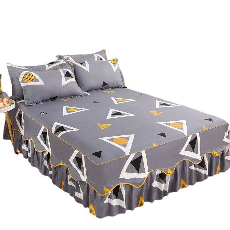 Bed Sheet Lace Skirt Elastic Fitted Double Bedspread Mattress Cover Home Pillowcase Bedding Set Bedsheet