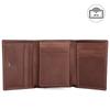 Jiamida Men's RFID-Blocking Retro Genuine Leather Tri-Fold Wallet with Multi-Card Slots and Coin Pocket