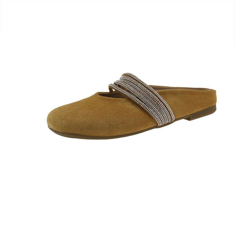 Baotou Half-slipper French Flat Single Shoes for Women Spring and Summer Cool Drag Mules