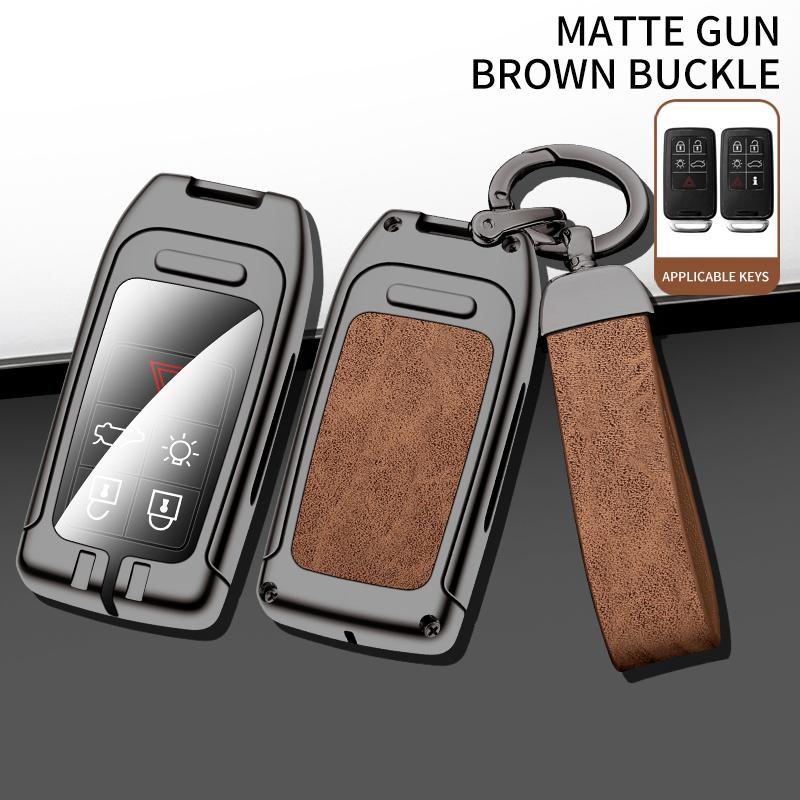 Новый чехол для дистанционного ключа из цинкового сплава, кожаный защитный чехол для Volvo XC60 V60 S60 S80 XC70 V40, автомобильные аксессуары для интерьера
