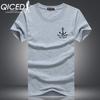 Summer Short-sleeved T-shirt Men's O-neck Trend Bottom Shirt