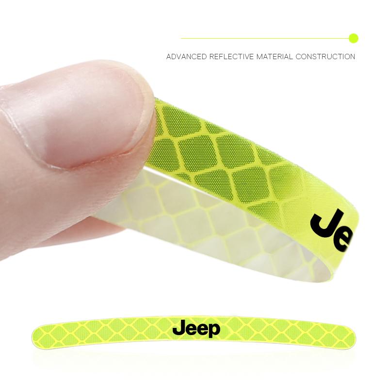 Cup Holders 20PCS Car Wheel Hub Reflective Sticker Safety Warning Decals For Jeep Wrangler JL JK Renegade Grand Compass Gladiato