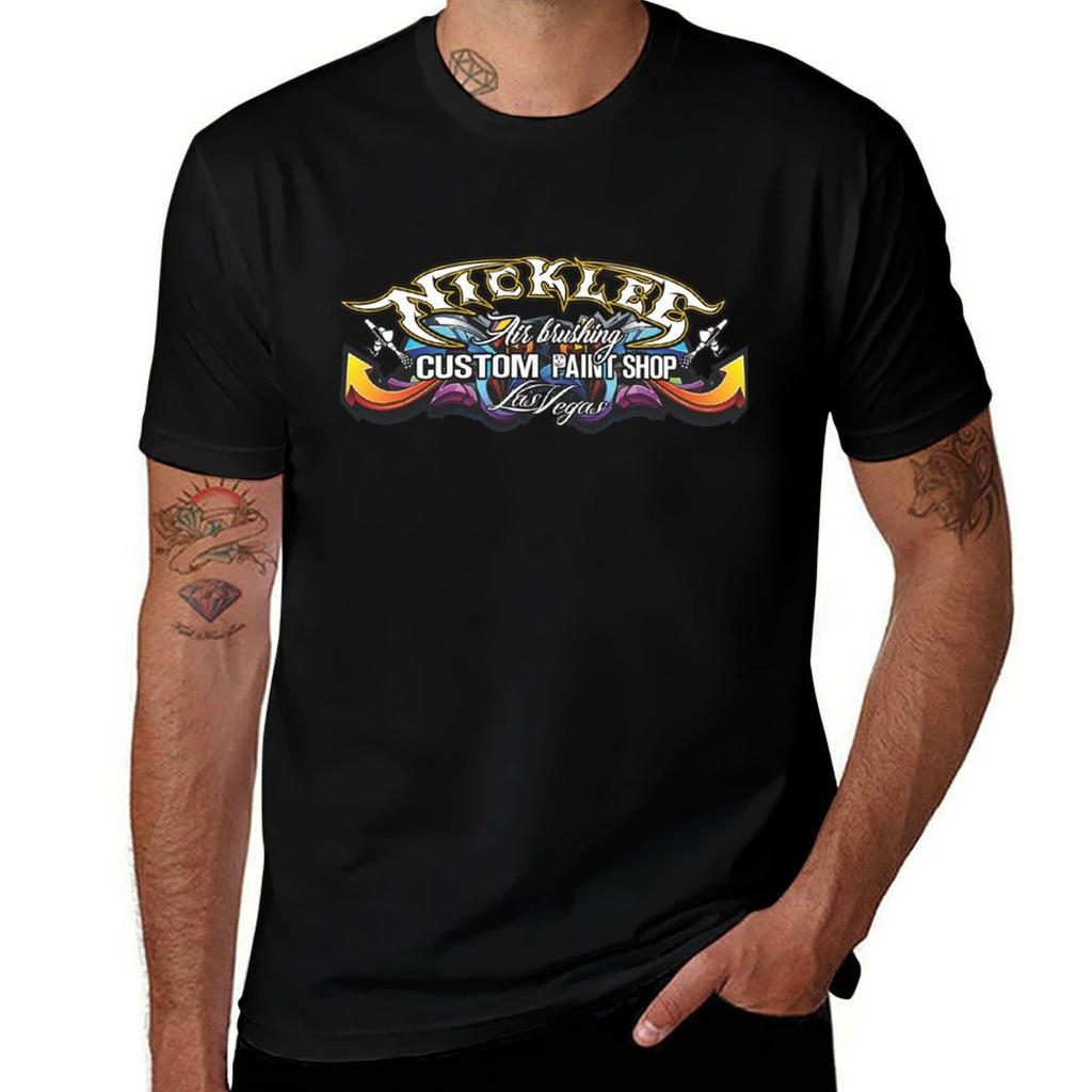 Nick Lee Airbrushing logo TShirt Work Outdoor Short Sleeve Tee