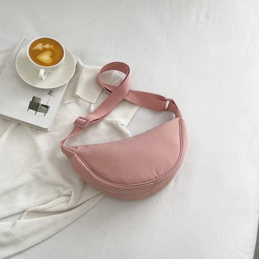 Nylon Hobos Crossbody Bag Handbag Half-moon Bag Casual Canvas Dumpling Bag  Girls