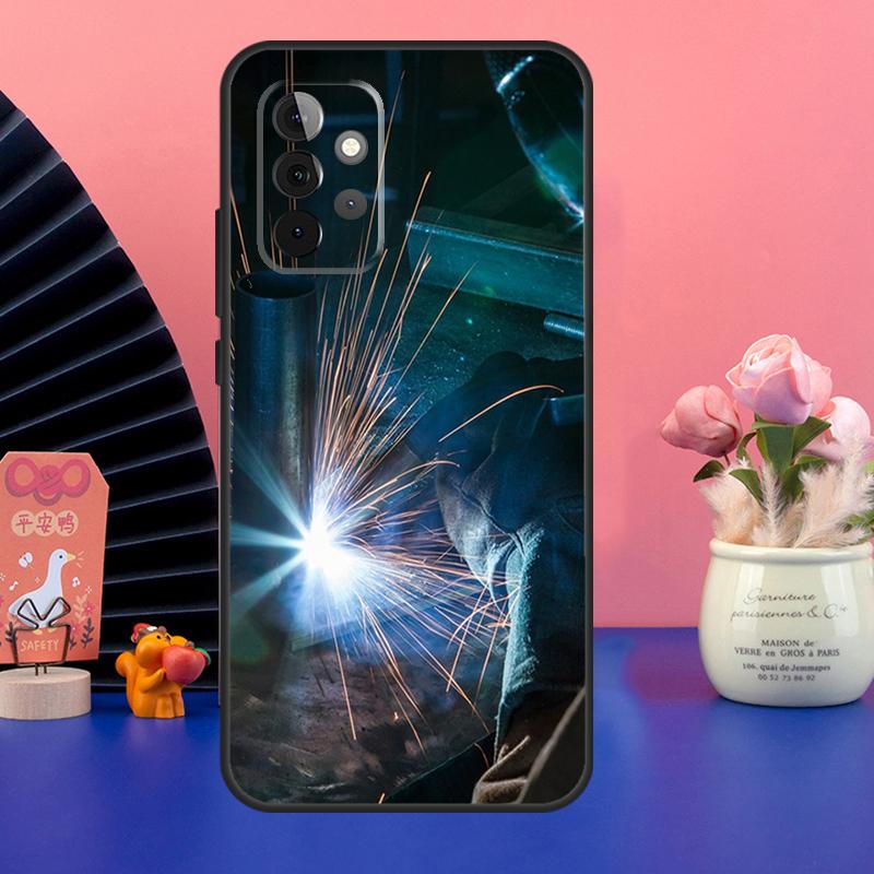 Чехол для сварщика, сварки, работника с горячим металлом, для Samsung Galaxy A54 A34 A24 A14 A73 A53 A33 A23 A13 A52 A32 A22 A12 A51 A71