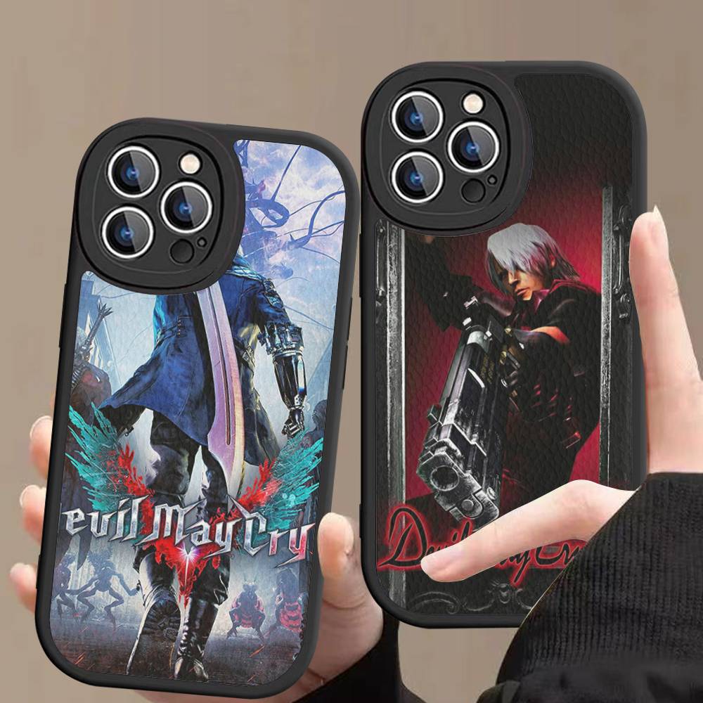 Игровой чехол D-Devil May Cry из кожи для телефона iPhone 16 15 14 13 12 11 Pro Max Plus Ударопрочный чехол