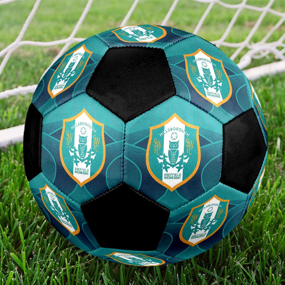 Sheffield Wednesday Soccer Ball Colorful All Ages Machine Stitched PVC Competition Ready Durable High-Bounce.SIZE5