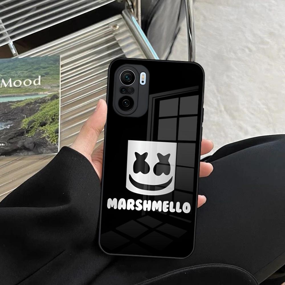 Marshmallow Dj Phone Case for Xiaomi 14 13 12 11 13t 12t 11t POCO M6 M5 X6 X5 F6 F5 Ultra Pro Lite 5G toughened glass