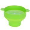 Popcorn Bucket Folding Silicone DIY Popcorn Maker Bowl with Lid Kitchen Accessory(With HandleGreen )