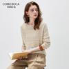Женский вязаный топ Comon Boca с длинным рукавом, ажурный, из смесовой льняной пряжи