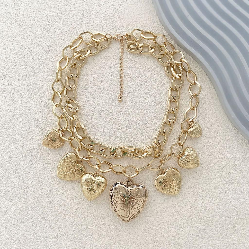 Личность: хип-хоп, панк, тренд, мода, сплав, двухслойная цепочка, кулон с любовью, ожерелье, модель уличного мотоцикла