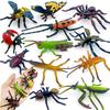 12Pcs Wild Insect Animals Model Set Butterfly Scorpion Mantis Cicada Lizard Action Figures Miniature Kid Education Halloween Toy
