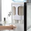 Disposable Cup Holder Automatic Cup Holder Paper Holder Wall-mounted Household Water Dispenser Water Cup Storage Shelf