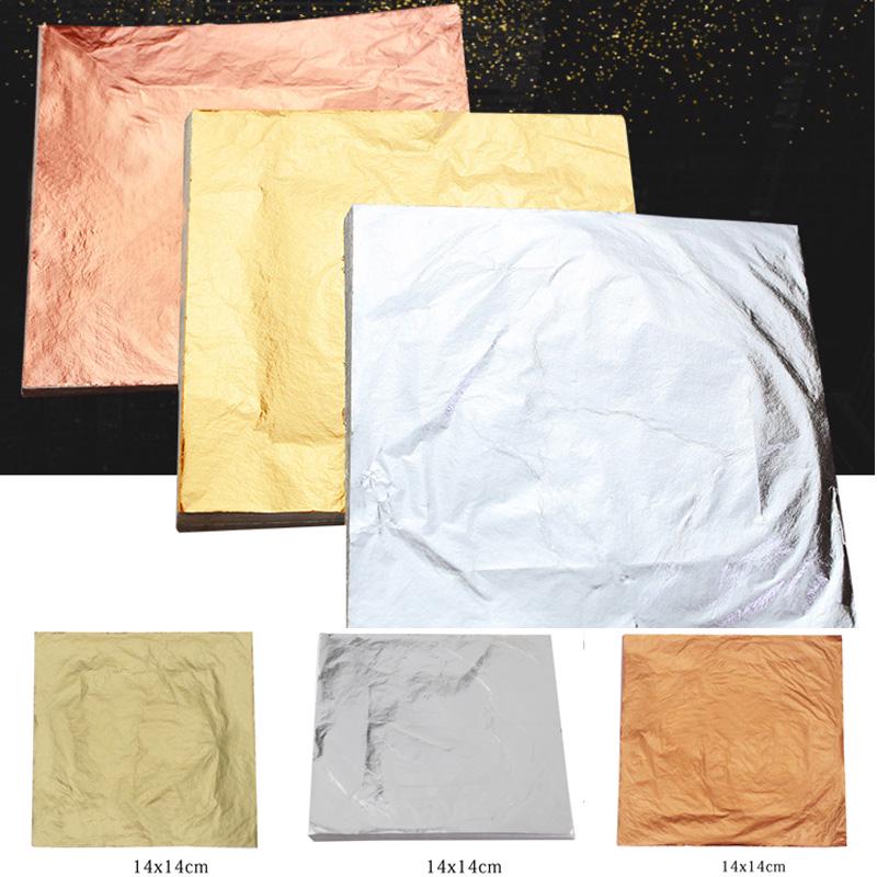 Фольга для творчества DIY/ фольга серебро/золото/медь для декора ногтей