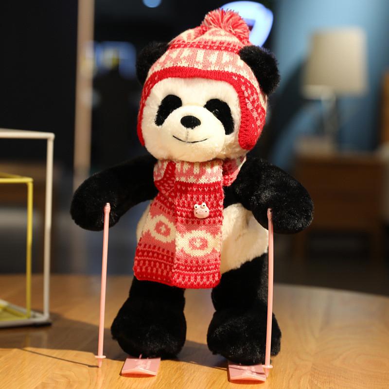 Cuter Rabbit And Panda Plush Toys With Ski Design For Kids And Gift Giving