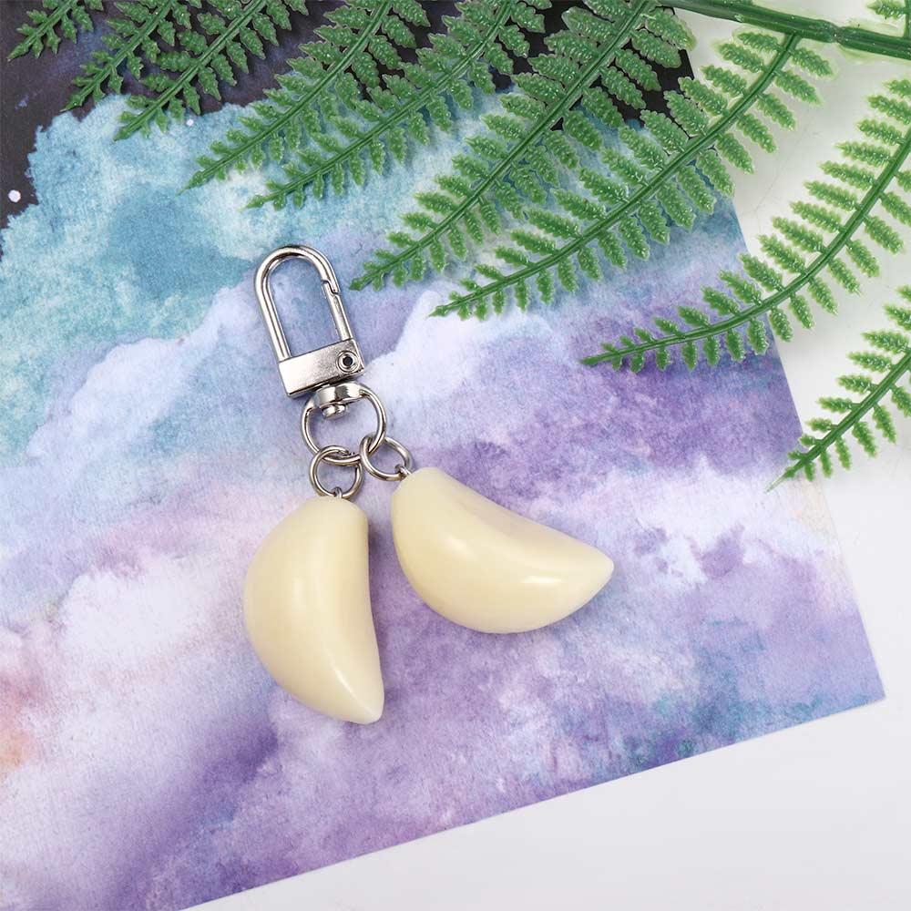 Keychains Jewelry Vegetable Bag Pendant Garlic Keyring Garlic Keychain Garlic Pendant Food Keychain