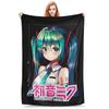 VOCALOID Hatsune Miku Blanket Fleece Spring/Autumn Manga Multifunction UltraSoft Throw Blanket for Bedding Car Plush Thin Quilt