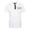 Men's Cotton Polo with Zip Collar and Handwritten Sport Print