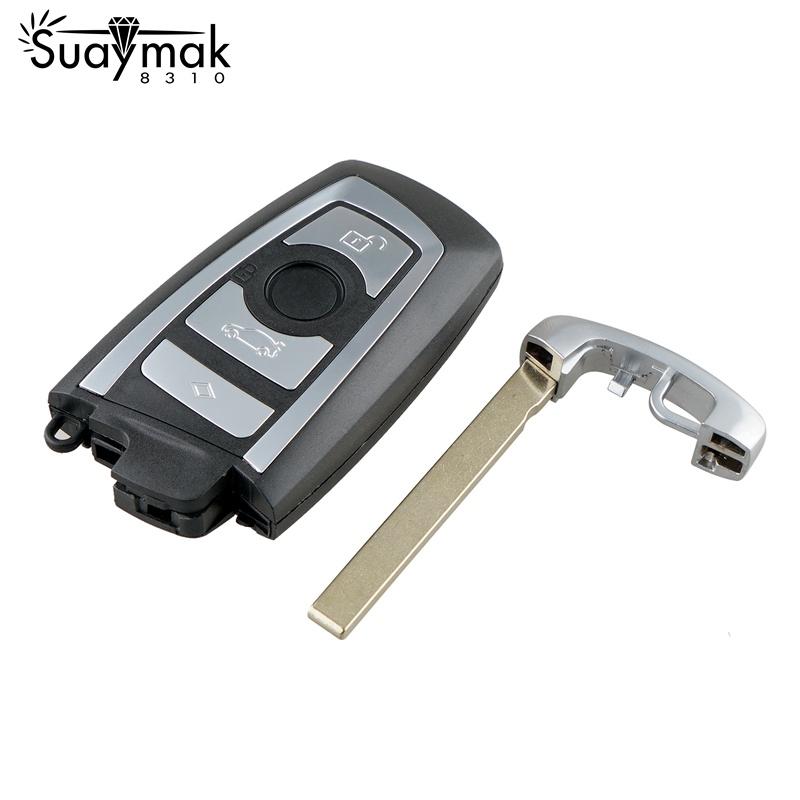 Чехол для удаленного ключа с 4 кнопками для BMW 5 7 серии с аварийным лезвием без ключа, брелок для сигнализации, крышка