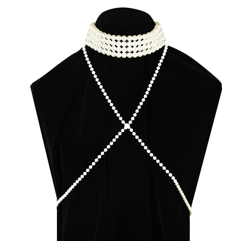 Модный винтажный жемчужный жилет, ювелирные изделия, цепочка на плечо, ювелирные изделия, свадебное платье, аксессуары, ручная работа, ожерелье из бисера, жемчужная цепочка для тела