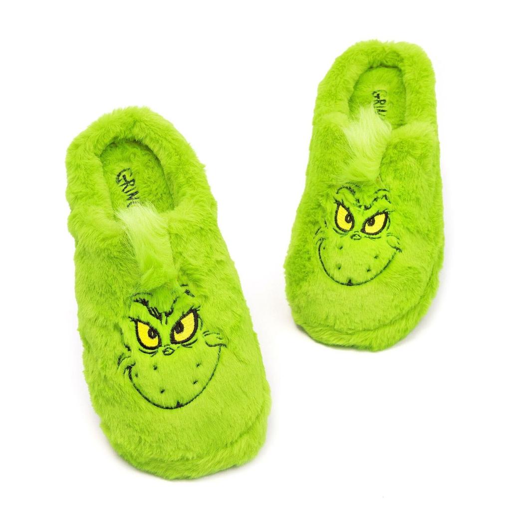 THE GRINCH Тапочки унисекс из искусственного меха для лица для взрослых