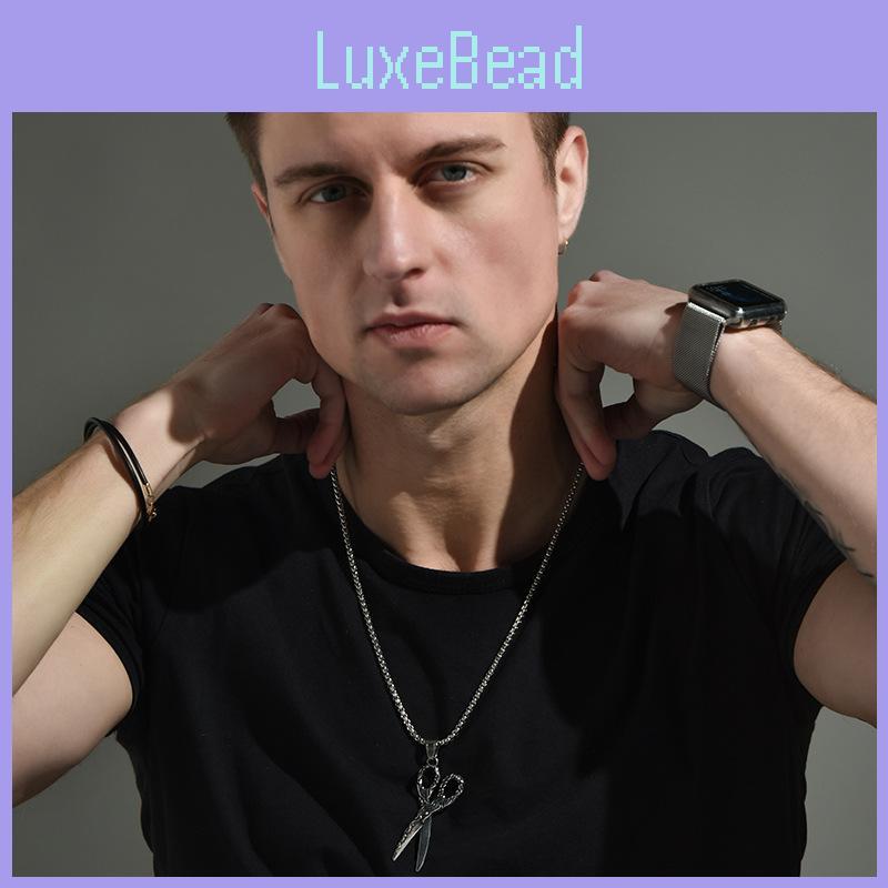 Винтажное ожерелье с подвеской в виде ножниц для мужчин и женщин в стильном хип-хоп дизайне