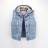 Spring and Autumn Slim Fit All-match Pocket Casual Denim Vest Women Short Vest Plus Size Jacket