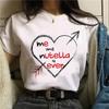 Ladies New Kawaii Fashion Nutella Fun Printed Tshirt Harajuku Unisexs Kids Cute Cartoon Korean Top Tshirt Unisexs Clothing