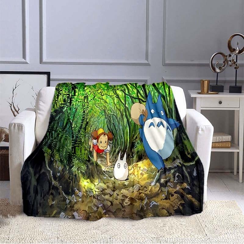 Японский Amime Тоторо Мой сосед Тоторо мультфильм 3D мягкое одеяло легкое фланелевое одеяло