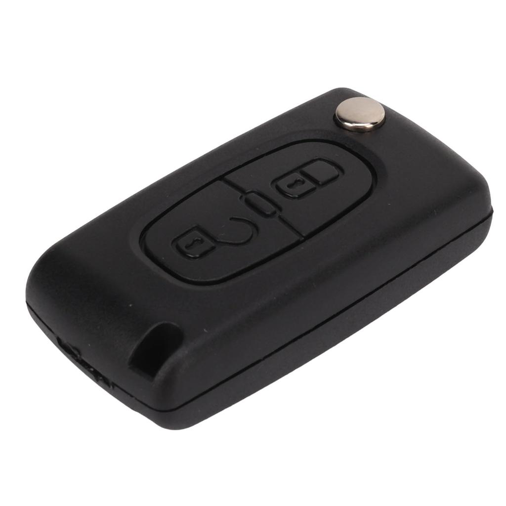 Flip Key Fob Case, 2 Buttons Black Easy To Carry, Peugeot 107 207 307