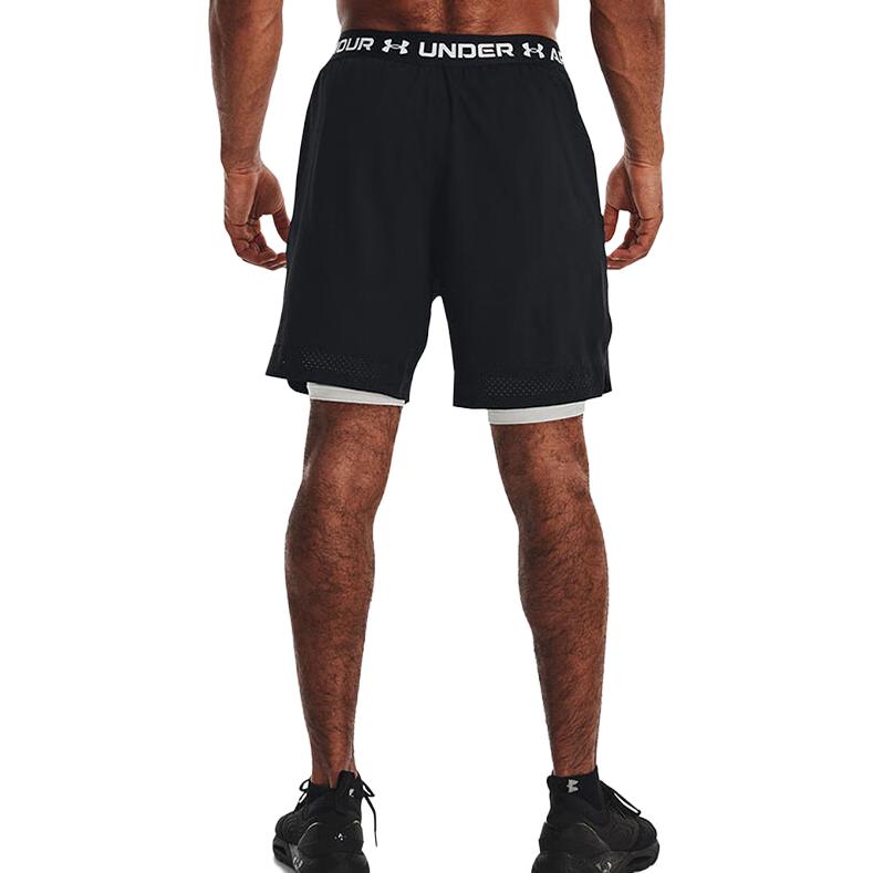 Under Armour Однотонные шорты со шнуровкой, мужские шорты, черные 1373764-001