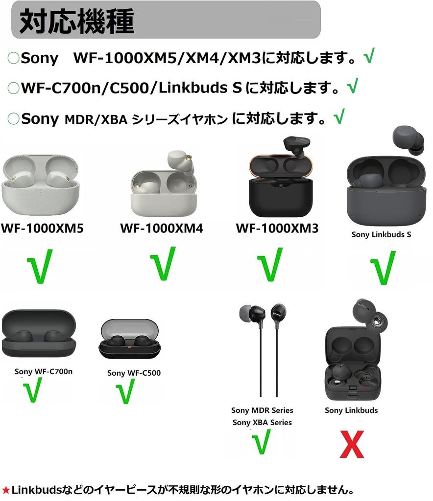 Earpiece for for for Earphone Earphone Made of Comfortable Improved Wearing XM5 XM4 Earpiece 4 8 Sony, WF-1000XM5, WF-1000XM4, Cap, Eartip, Cover,